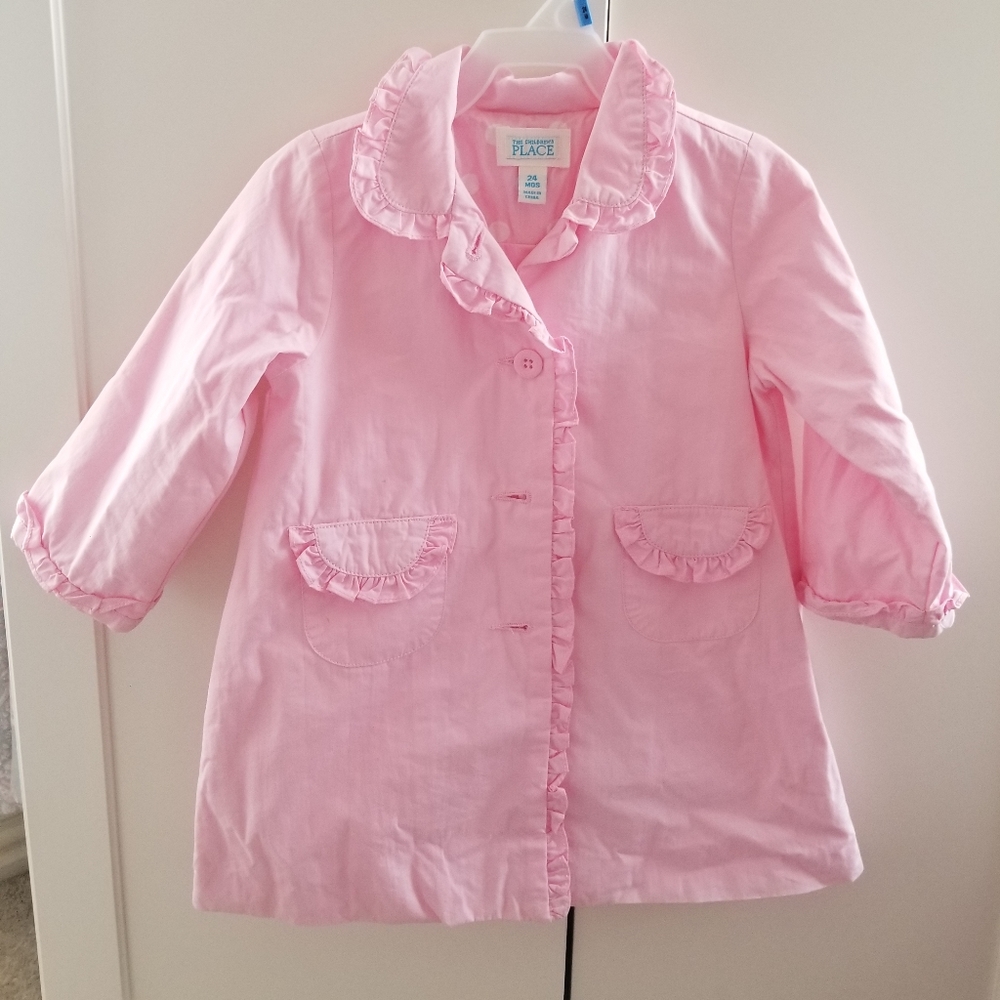 Pink toddler trenchcoat 24mos